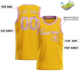 Custom Gold Sequined Tops Athletic Basketball Jersey
