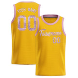 Custom Gold Sequined Tops Athletic Basketball Jersey