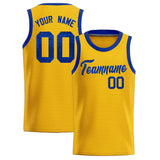 Custom Gold Sequined Tops Athletic Basketball Jersey