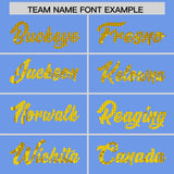 Custom Light Blue Sequined Tops Athletic Basketball Jersey