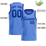 Custom Light Blue Sequined Tops Athletic Basketball Jersey
