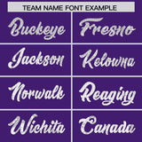 Custom Purple Sequined Tops Athletic Basketball Jersey