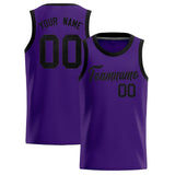 Custom Purple Sequined Tops Athletic Basketball Jersey