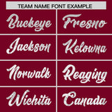 Custom Crimson Sequined Tops Athletic Basketball Jersey