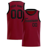 Custom Crimson Sequined Tops Athletic Basketball Jersey