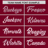 Custom Crimson Sequined Tops Athletic Basketball Jersey