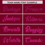 Custom Crimson Sequined Tops Athletic Basketball Jersey