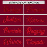 Custom Crimson Sequined Tops Athletic Basketball Jersey