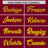 Custom Crimson Sequined Tops Athletic Basketball Jersey