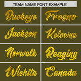 Custom Olive Sequined Tops Athletic Basketball Jersey