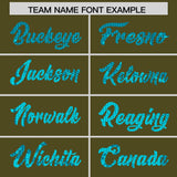 Custom Olive Sequined Tops Athletic Basketball Jersey