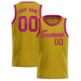Custom Old Gold Sequined Tops Athletic Basketball Jersey