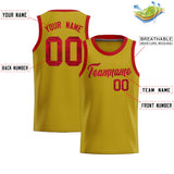 Custom Old Gold Sequined Tops Athletic Basketball Jersey