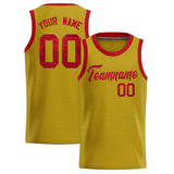 Custom Old Gold Sequined Tops Athletic Basketball Jersey