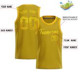Custom Old Gold Sequined Tops Athletic Basketball Jersey