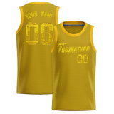 Custom Old Gold Sequined Tops Athletic Basketball Jersey