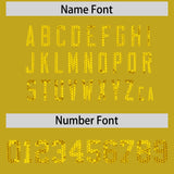 Custom Old Gold Sequined Tops Athletic Basketball Jersey