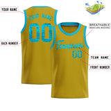 Custom Old Gold Sequined Tops Athletic Basketball Jersey