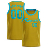 Custom Old Gold Sequined Tops Athletic Basketball Jersey