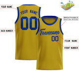 Custom Old Gold Sequined Tops Athletic Basketball Jersey