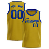 Custom Old Gold Sequined Tops Athletic Basketball Jersey
