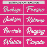 Custom Pink Sequined Tops Athletic Basketball Jersey