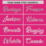 Custom Pink Sequined Tops Athletic Basketball Jersey