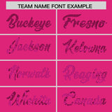 Custom Pink Sequined Tops Athletic Basketball Jersey