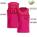 Custom Pink Sequined Tops Athletic Basketball Jersey