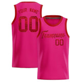 Custom Pink Sequined Tops Athletic Basketball Jersey