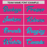 Custom Pink Sequined Tops Athletic Basketball Jersey