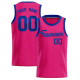 Custom Pink Sequined Tops Athletic Basketball Jersey