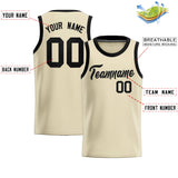 Custom Cream Sequined Tops Athletic Basketball Jersey