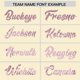 Custom Cream Sequined Tops Athletic Basketball Jersey