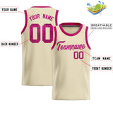 Custom Cream Sequined Tops Athletic Basketball Jersey