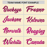 Custom Cream Sequined Tops Athletic Basketball Jersey