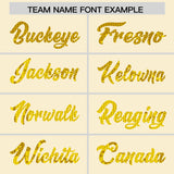 Custom Cream Sequined Tops Athletic Basketball Jersey