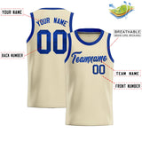 Custom Cream Sequined Tops Athletic Basketball Jersey