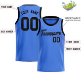 Custom Powder Blue Sequined Tops Athletic Basketball Jersey