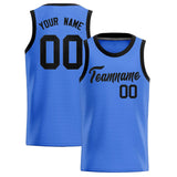 Custom Powder Blue Sequined Tops Athletic Basketball Jersey