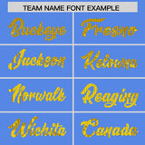 Custom Powder Blue Sequined Tops Athletic Basketball Jersey