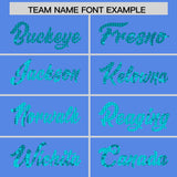 Custom Powder Blue Sequined Tops Athletic Basketball Jersey