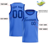 Custom Powder Blue Sequined Tops Athletic Basketball Jersey