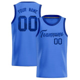 Custom Powder Blue Sequined Tops Athletic Basketball Jersey