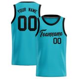 Custom Sky Blue Sequined Tops Athletic Basketball Jersey