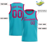 Custom Sky Blue Sequined Tops Athletic Basketball Jersey