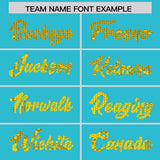 Custom Sky Blue Sequined Tops Athletic Basketball Jersey