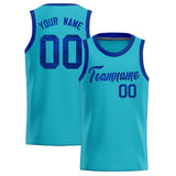Custom Sky Blue Sequined Tops Athletic Basketball Jersey