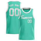Custom Bright Green Sequined Tops Athletic Basketball Jersey