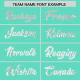 Custom Bright Green Sequined Tops Athletic Basketball Jersey